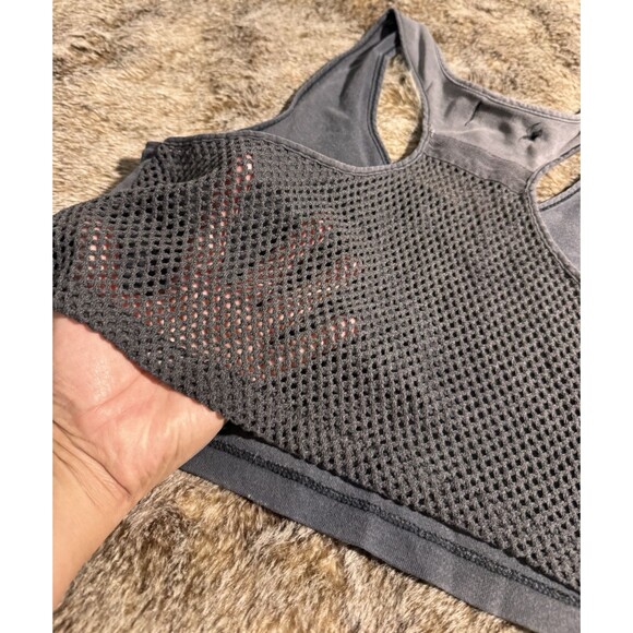 VTG Women’s M Crop Tank Top Shirt Black Sleeveless Racer Back Sheer Sportego - Picture 6 of 6